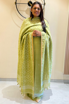 Cotton Jamdani 2 Pc Set – Light Parrot Green