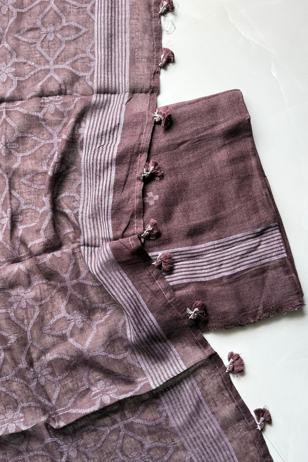 Cotton Jamdani 2 Pc Set – Brown