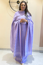 Cotton Jamdani 2 Pc Set – Pastel Purple