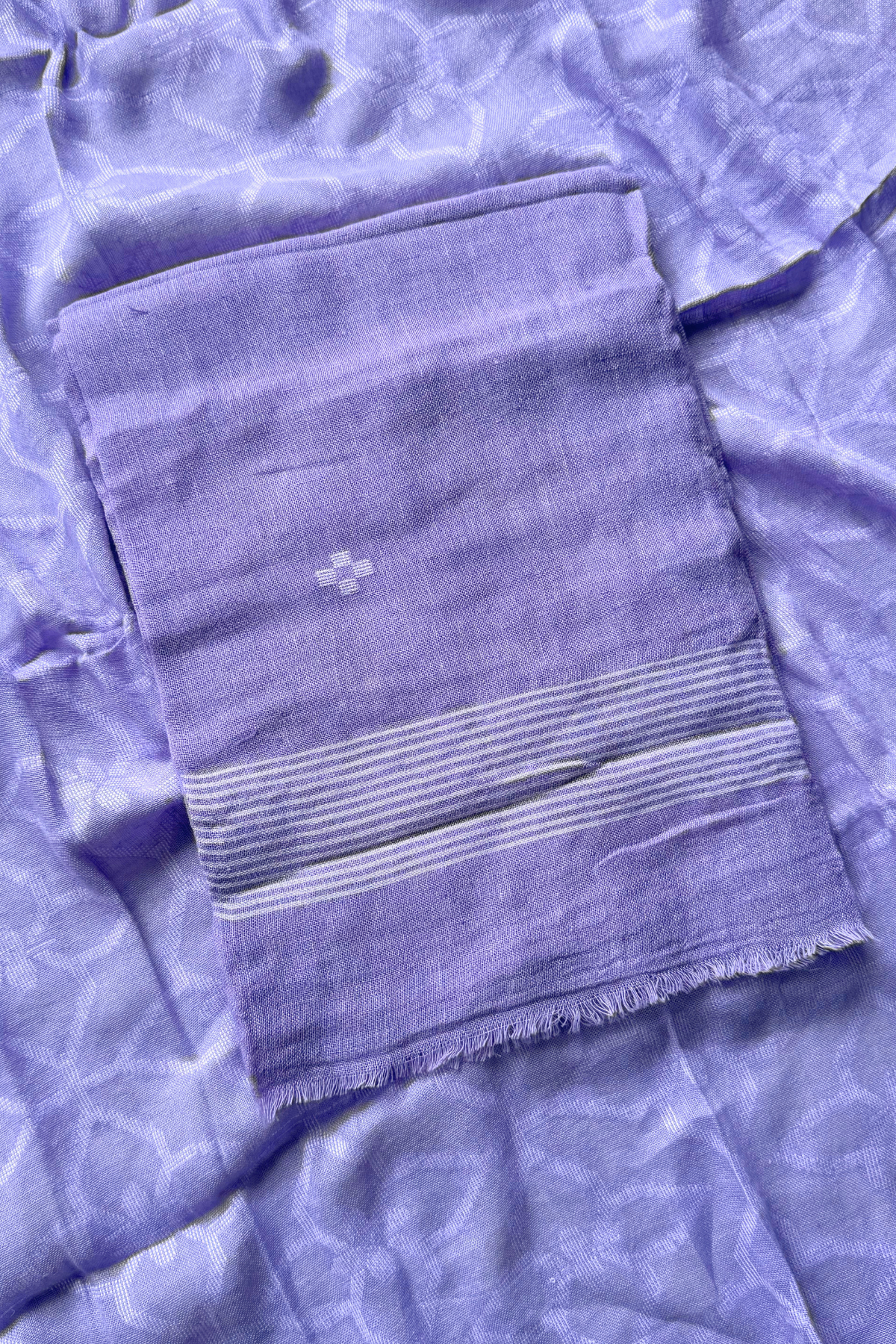 Cotton Jamdani 2 Pc Set – Pastel Purple