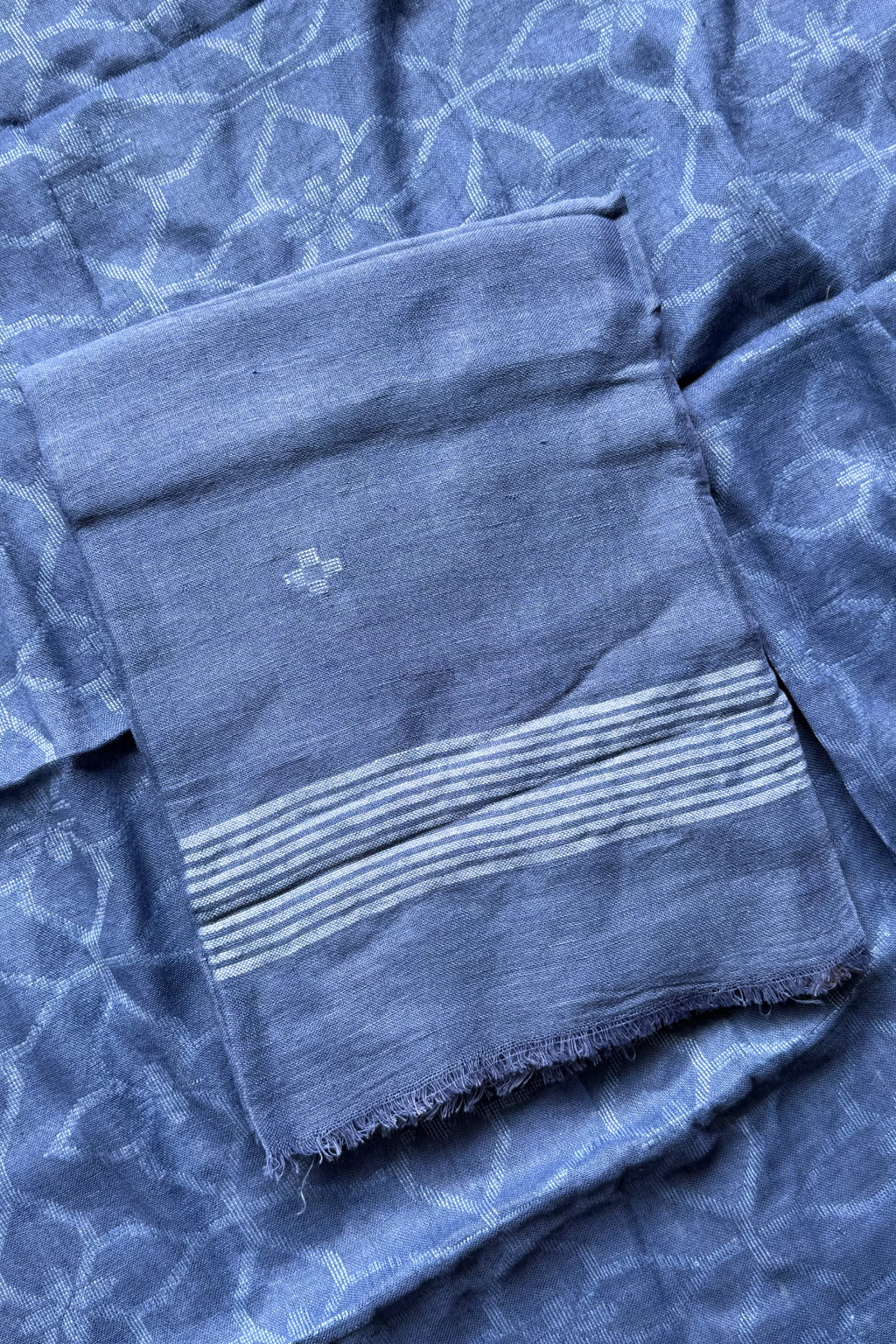 Cotton Jamdani 2 Pc Set – pastel Blue
