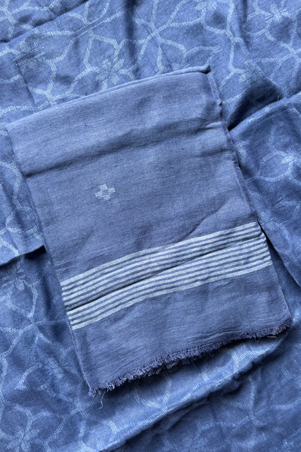 Cotton Jamdani 2 Pc Set – pastel Blue