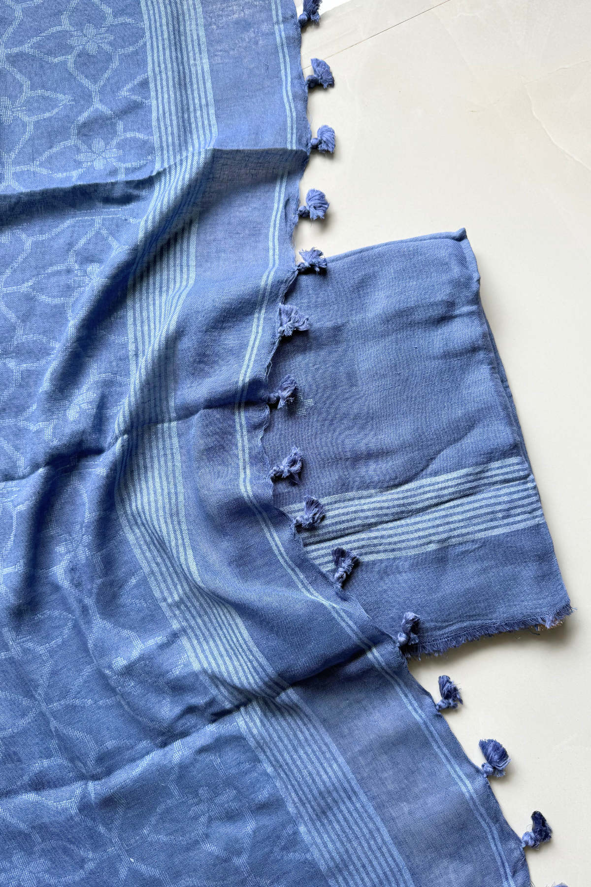 Cotton Jamdani 2 Pc Set – pastel Blue