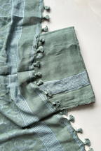 Cotton Jamdani 2 Pc Set – Sage Green