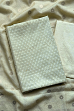 Pure Mul Chanderi With Kadwa Weaving - Pastel Lemon Yellow