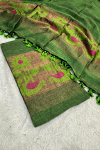 Linen Jamdani 2 Pc Set – Light Green