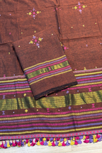 Bhujodi(Kala Cotton)3 piece suit set - Rust Orange