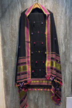 Bhujodi(Kala Cotton)3 piece suit set - Black