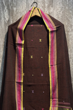 Bhujodi(Kala Cotton)3 piece suit set - Coffee Brown