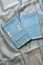Pure Mul Chanderi With Kadwa Weaving - Powder Blue