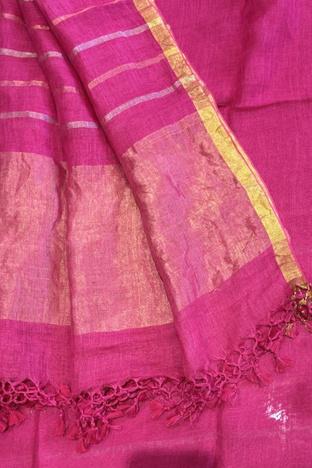 Jayshree Linen Jamdani 2 Pc Set – Pink