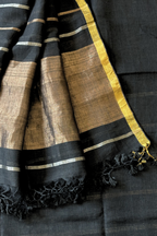 Jayshree Linen Jamdani 2 Pc Set – Black