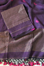 Jayshree Linen Jamdani 2 Pc Set – Purple