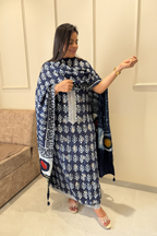 Modal -Batik print with banarasi weaving