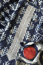 Modal -Batik print with banarasi weaving