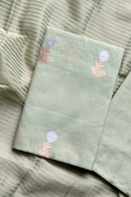 Pure Mul Chanderi With Kadwa Weaving - Light pista green