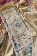Digital Printed Kurta Set-Light Yellow