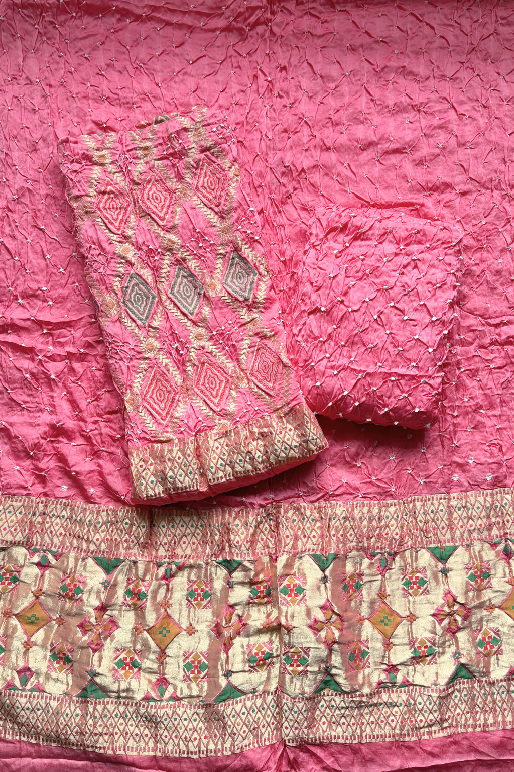 banarasi weaving With bandhej elegence - Light Pink