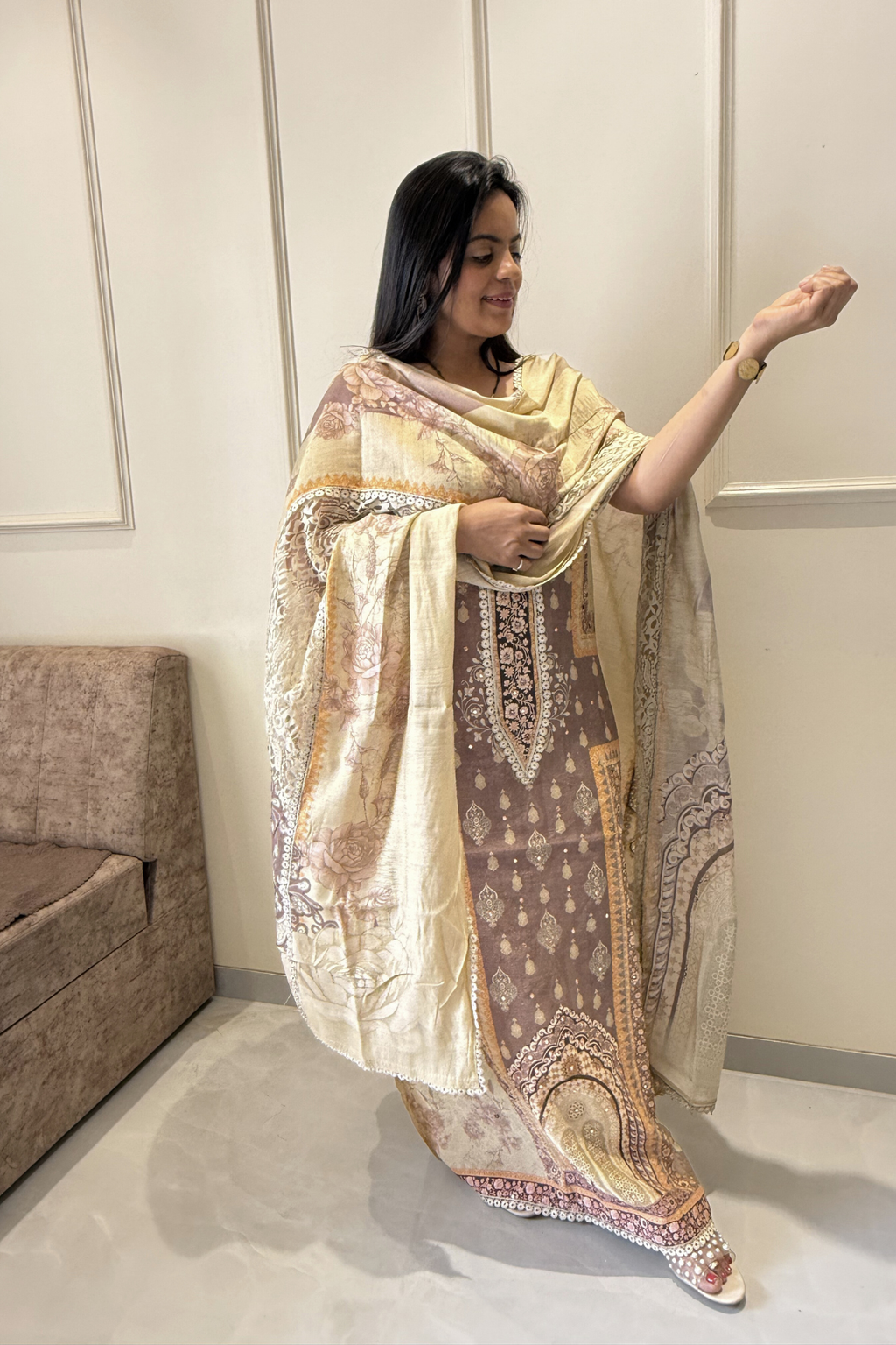 Juth Linen suit set - Light purple