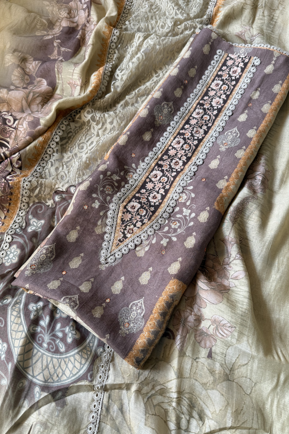 Juth Linen suit set - Light purple