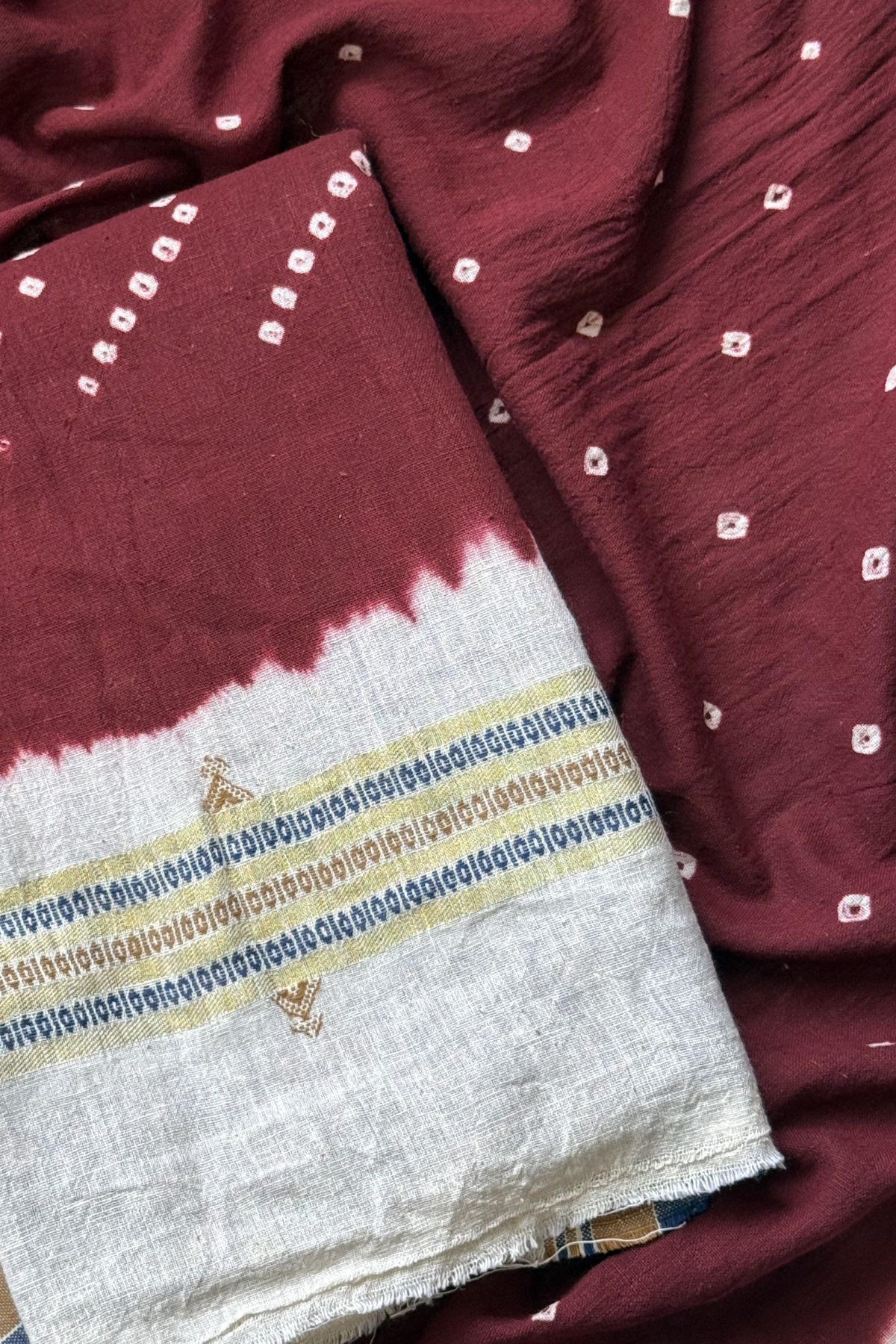 Bhujodi With Bandhej - Maroon