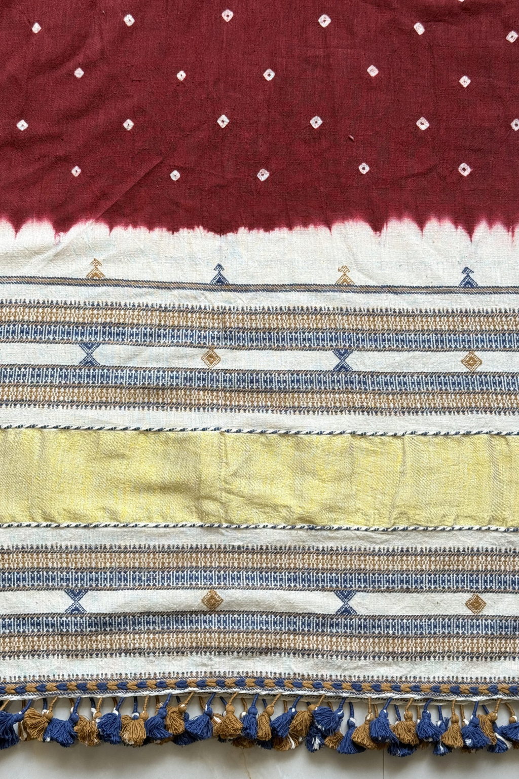 Bhujodi With Bandhej - Maroon
