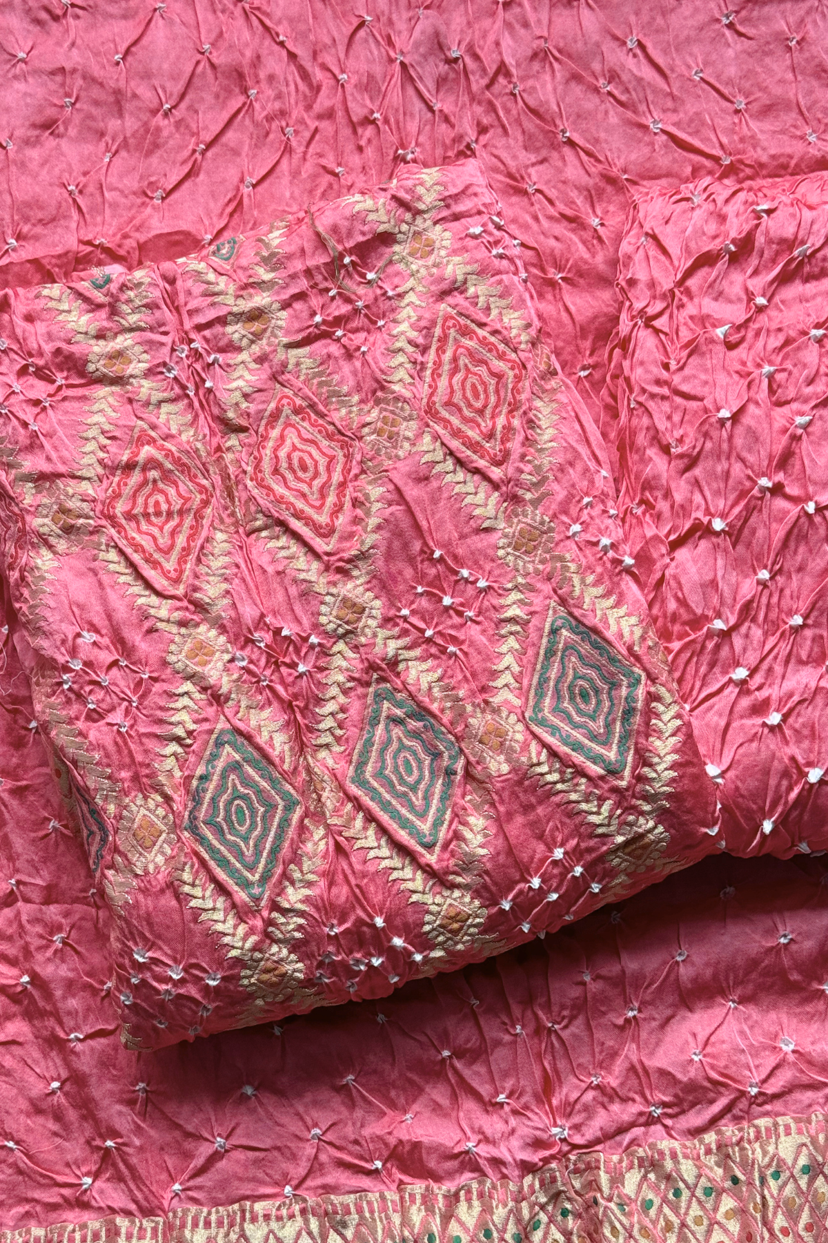 banarasi weaving With bandhej elegence - Light Pink