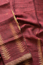 Jayshree Linen Jamdani 2 Pc Set –Red Maroon