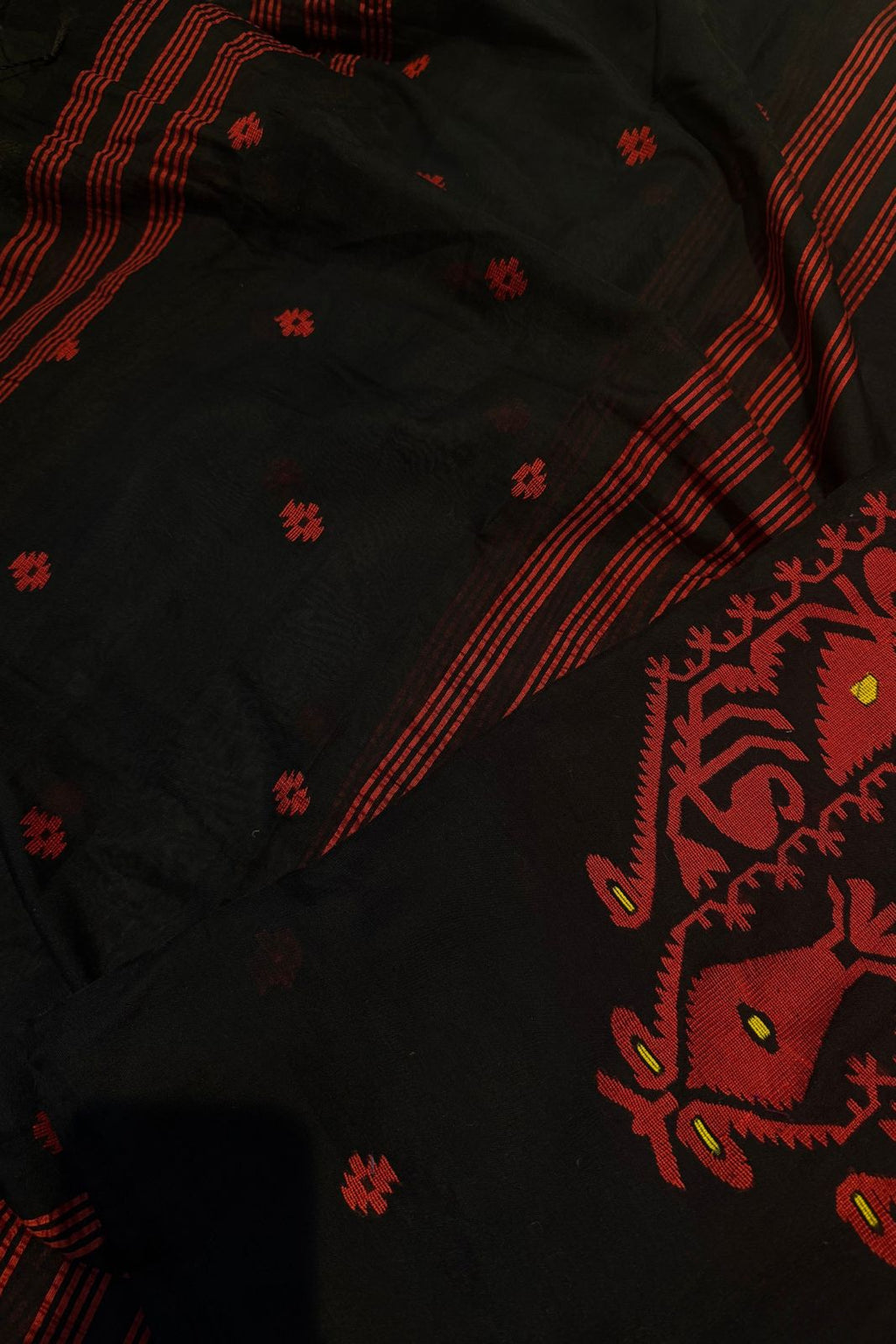 Black maslin jamdani Dress Suit