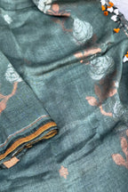 Bright Green Jamdani Linen Dress Suit