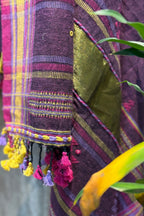 Pure Kala Cotton bhujodi - Purple