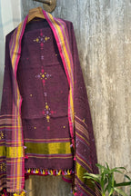 Pure Kala Cotton bhujodi - Purple