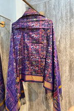 Sicco Ikkat Patola Premium 2-Piece Suit Set – Pink & Purple