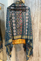 Sicco Ikkat Patola Premium 2-Piece Suit Set – Yellow & Firozi