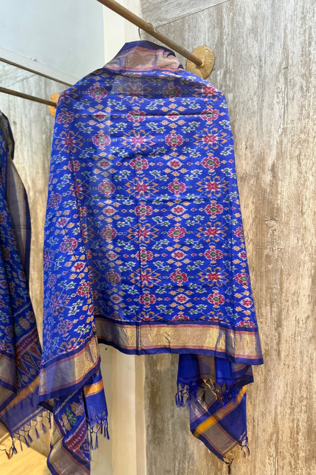 Sicco Ikkat Patola Premium 2-Piece Suit Set – Light Blue & Royal Blue