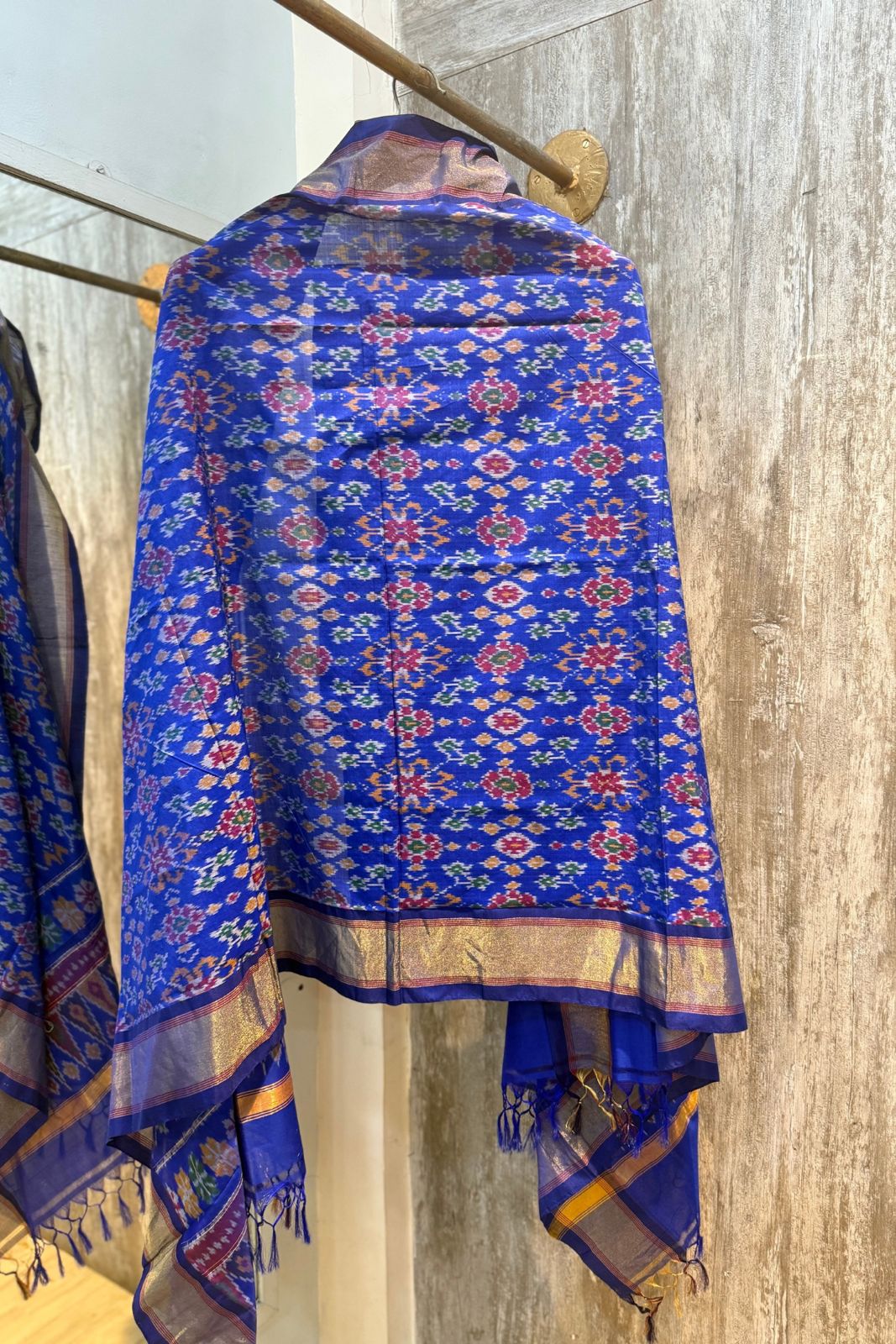 Sicco Ikkat Patola Premium 2-Piece Suit Set – Light Blue & Royal Blue