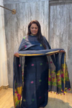 Jayshree Linen Jamdani 2 Pc Set – Persian Blue