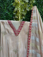 Light Pink Shimmer 3-Pc Kurta Set